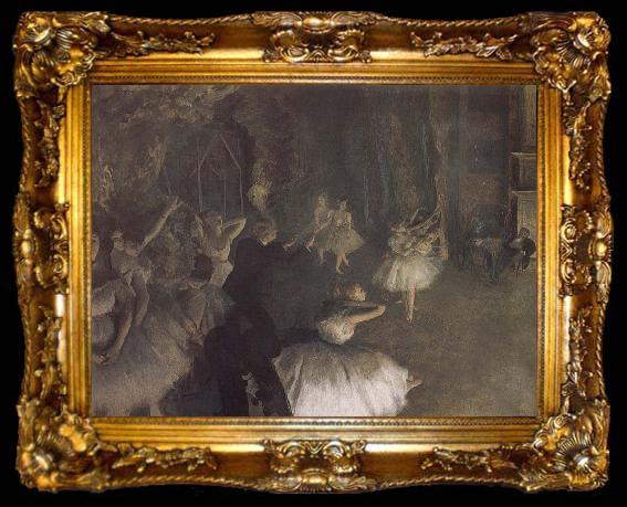 framed  Edgar Degas Rehearsal, ta009-2
